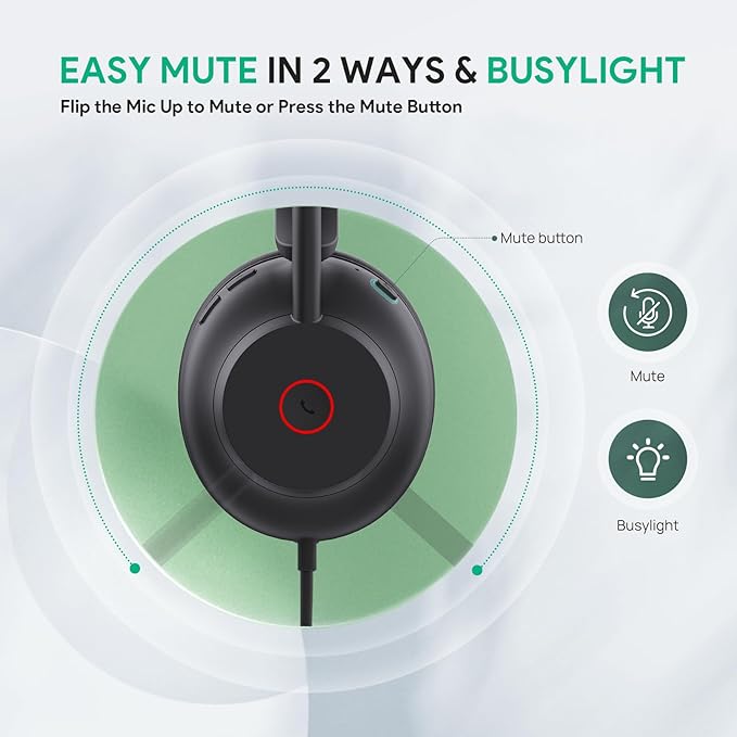 Yealink UH35 USB Headset for PC, Wired Headphones - Image 6