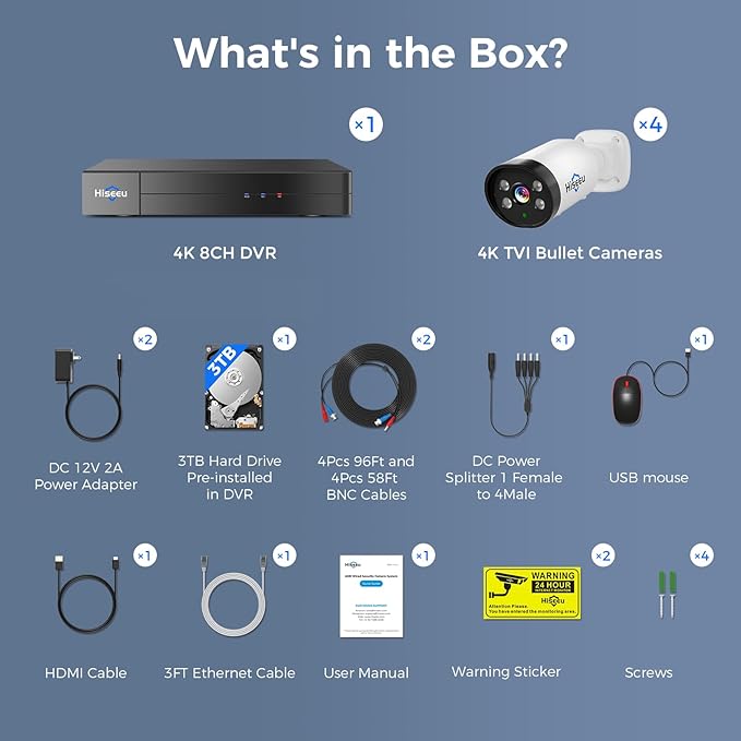 Hiseeu 4K Wired Security Camera System Outdoor - Image 9
