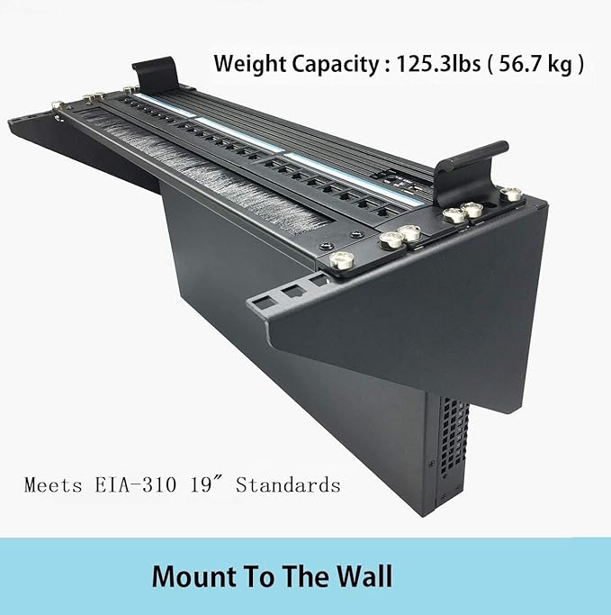 JINGCHENGMEI 2 Pack of 3U 125 lb Weight Capacity Heavy Duty 19 Inches Steel - Image 4