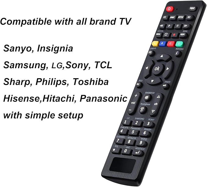 Universal TV Remote for Samsung, Toshiba and Other Brands LCD LED 3D HDTV Smart - Image 2