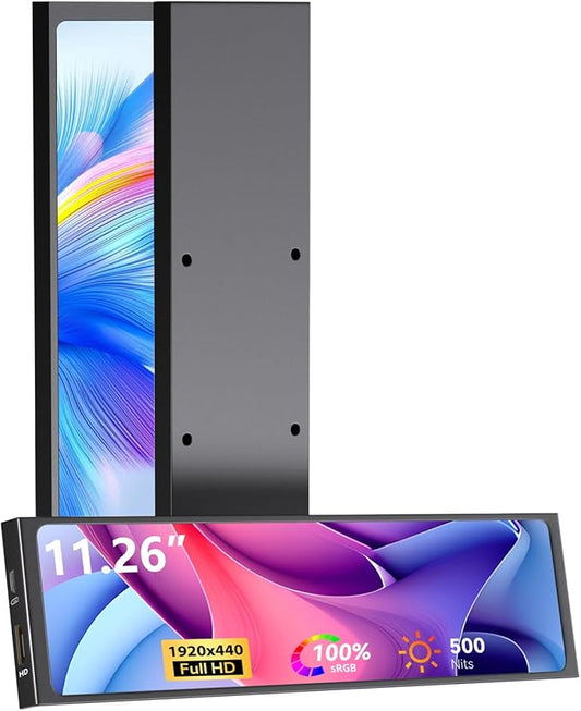 AISHICHEN 11.26" Mini Monitor FHD 1920x440 Small Wide Monitor by AISHICHEN