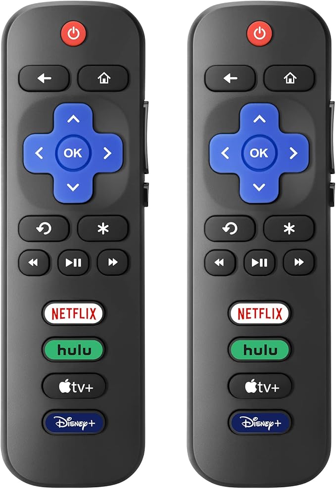 【Pack of 2】 New Replacement for All Roku TV Remote, Compatible for All by LOUTOC