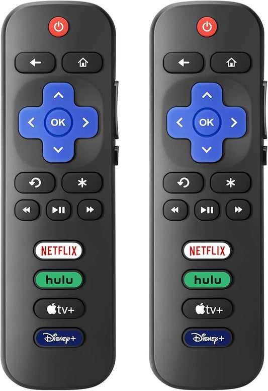 【Pack of 2】 New Replacement for All Roku TV Remote, Compatible for All by LOUTOC