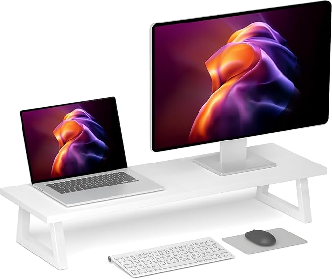 TEAMIX White Dual Monitor Riser by TEAMIX