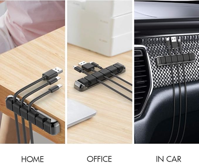 AHASTYLE Cable Organizer Holder 5 Slots Desktop Cord Wire Clips Keeper - Image 5