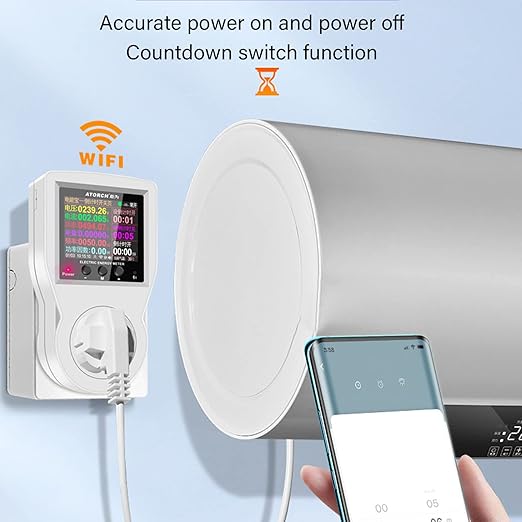 WiFi Smart Plug with Energy Monitoring Electricity Usage Monitor with LCD - Image 3