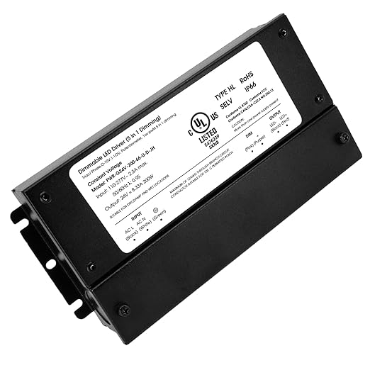 HitLights 200W Dimmable LED Driver, Electronic Transformer, 120V AC to 24V DC by HitLights