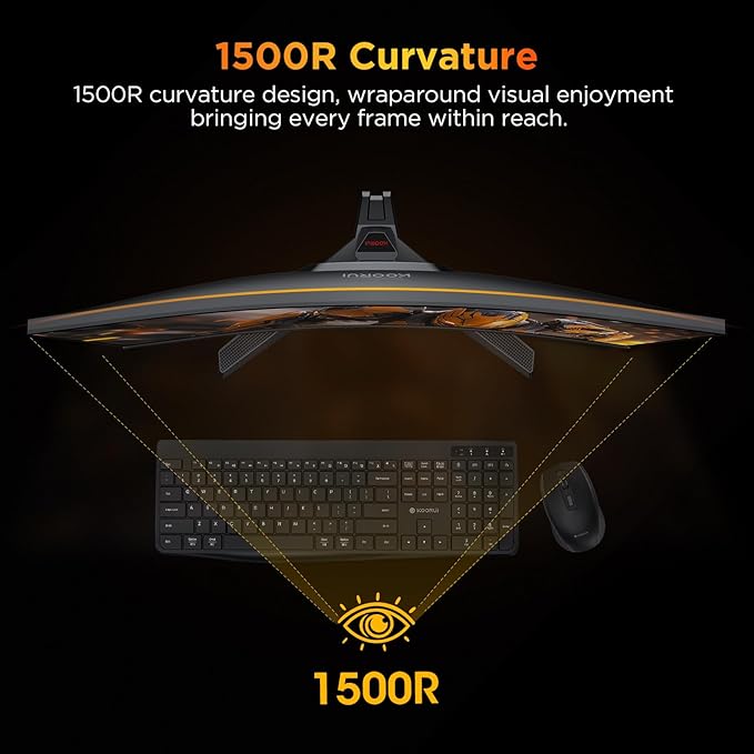 KOORUI 25 Inch Curved Gaming Monitor 240Hz FHD 1080P Computer Monitor, 1500R - Image 3