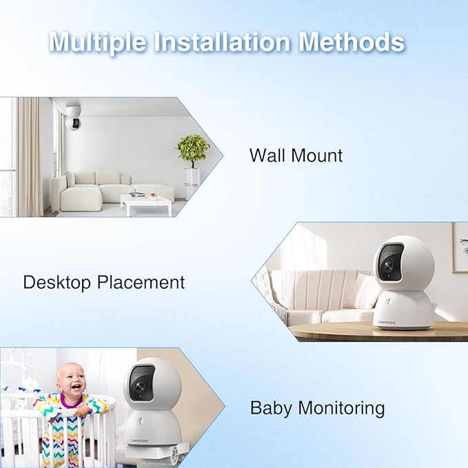 CINMOORE 3K Indoor Camera with 64GB Card, Human/Pet/Facial AI Detection - Image 7
