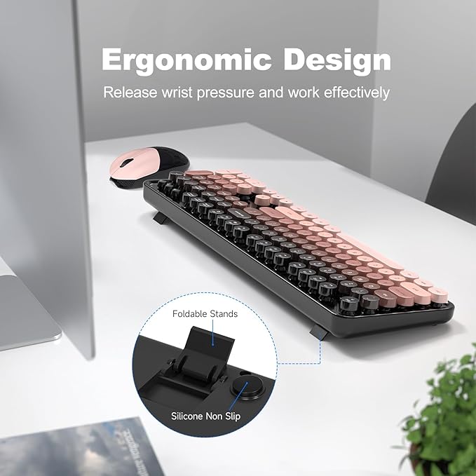 MOFII Wireless Keyboard and Mouse Combo, Full Size 2.4G Plug and Play - Image 4