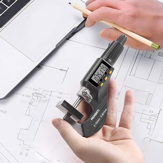 REXBETI Digital Micrometer, Professional Inch/Metric Measuring Tools - Image 2