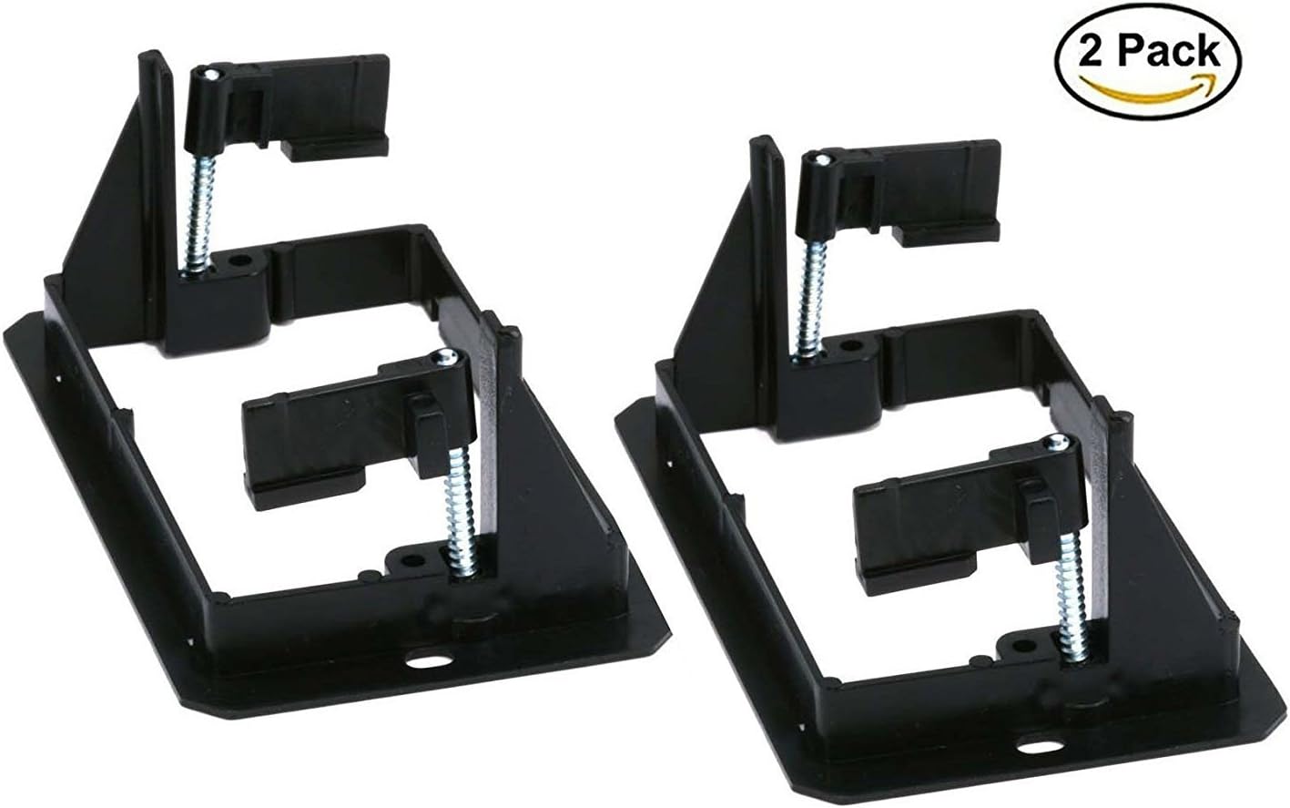 iMBAPrice LV1-2PK Single Gang (1-Gang) Low Voltage Mounting Bracket - Black (Pack of 2)