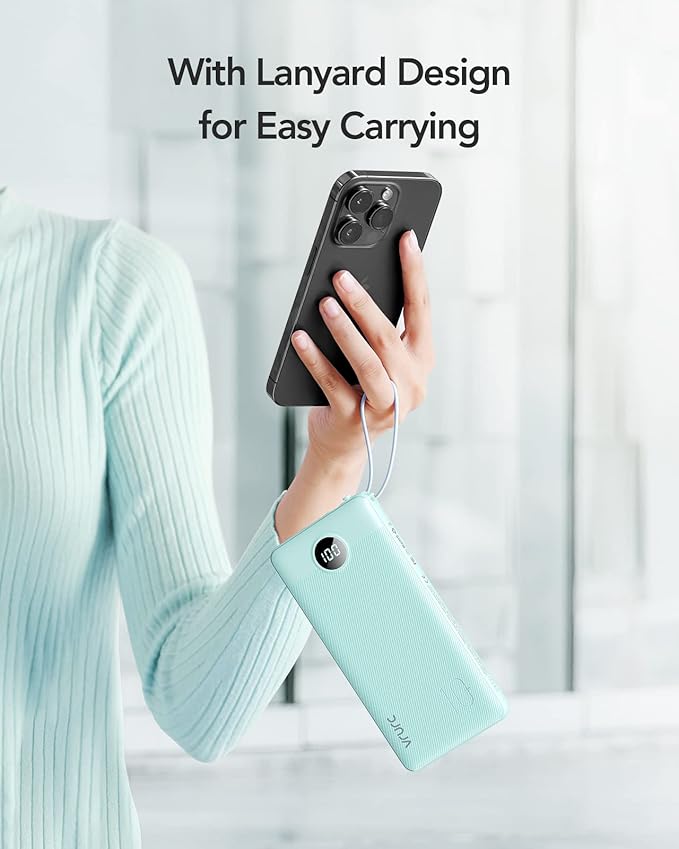 VRURC Portable Charger for iPhone, 22.5W Fast Charging Power Bank 10000mAh - Image 7