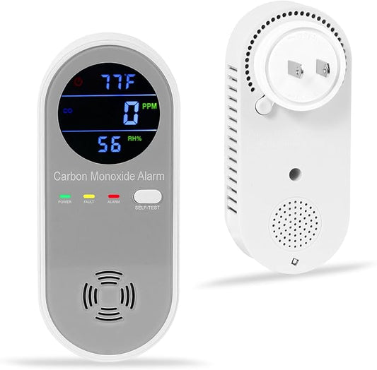 Plug in Carbon Monoxide Detector, Carbon Monoxide Alarm, 3-in-1 Real-time by ProductCategory