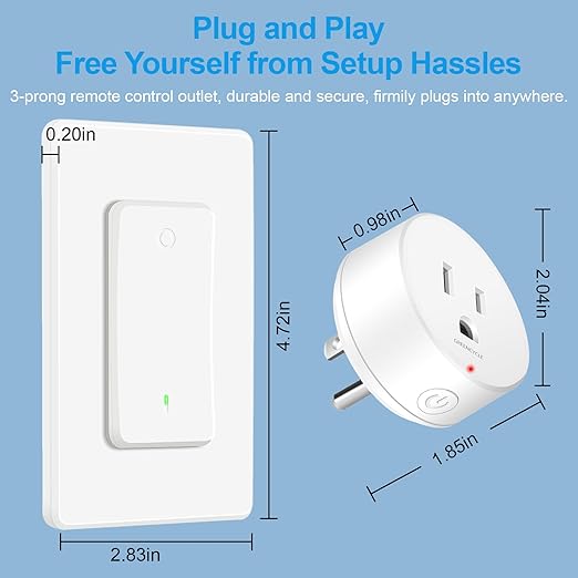 Wireless Wall Switch Remote Control Outlet, TUV List, No Wiring Needed - Image 8