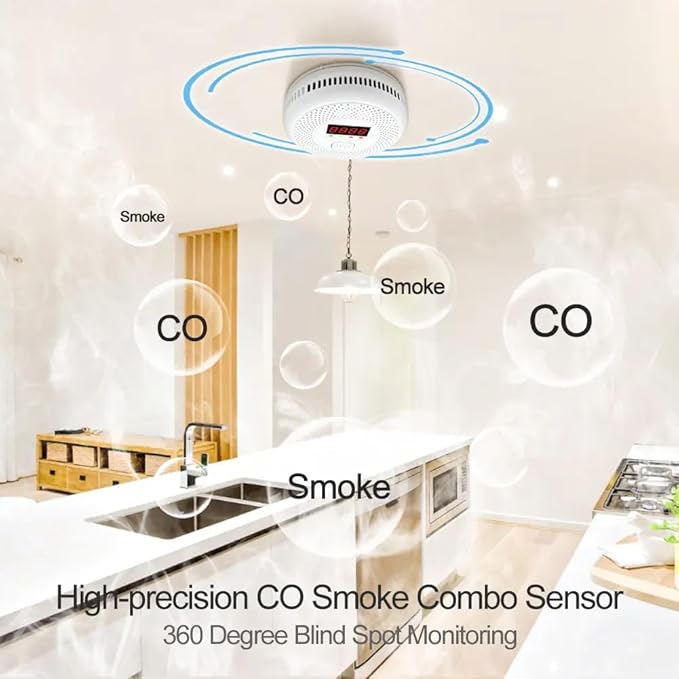 High Definition Color Screen Detector LCD Powered by Carbon Monoxide Detector - Image 5