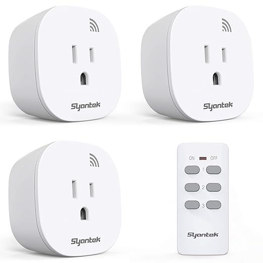Syantek Remote Control Outlet Wireless Light Switch by Syantek