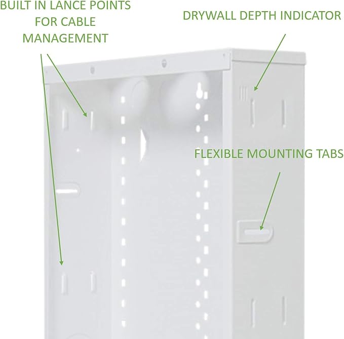 Legrand - OnQ 14 Inch Cable Management, In-Wall 20-Gauge Media Box, Structured - Image 9