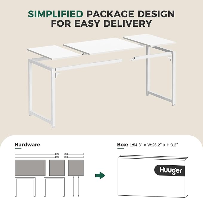 Huuger Computer Desk, 70 Inch Office Desk, Gaming Desk - Image 8
