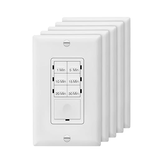 Enerlites Bathroom Timer Countdown Switch, HET06A-R | in-Wall Electrical Timer by Enerlites