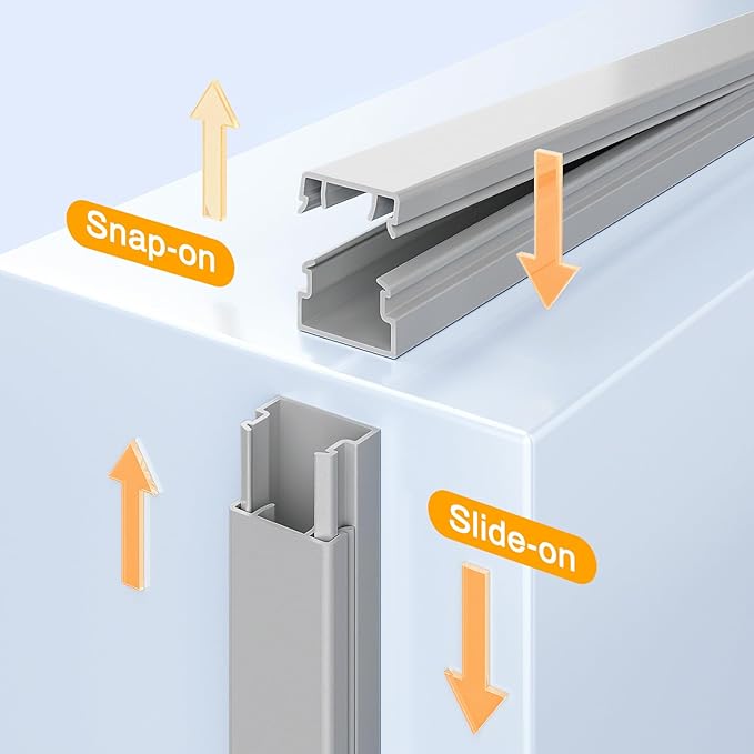 Delamu 157in Cord Covers for Wires on Wall, Cord Hider for 1 Cord, Paintable - Image 4