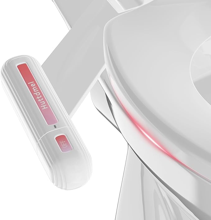 Ultra-Slim Bidet Attachment for Toilet, Non-Electric Dual Nozzle, Adjustable by Huttdmel