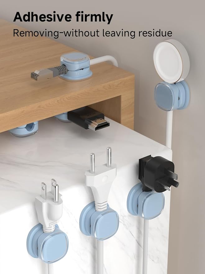 Magnetic Cable Clips, Adjustable Cord Holder Management, Adhesive Wire Keeper - Image 8