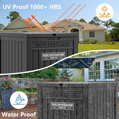 lhbgo package delivery box for outside, 48 gallon, package contents