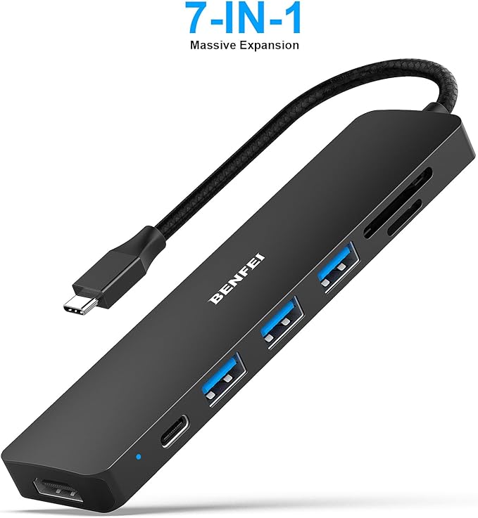BENFEI USB C HUB 7-in-1, USB-C HUB Multiport Adapter - Image 2
