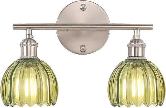 Shenmoyl Bathroom Light Fixtures, 2-Light Vanity Wall Light Over Mirror by Shenmoyl