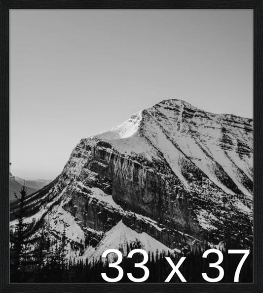 Frame It Easy 33 x 37 Black Grain Wood Frame by FrameItEasy