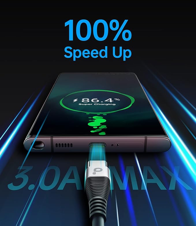 USB Type C Coiled Cable Fast Charging, Short USB A to USB C Charge Cable - Image 2