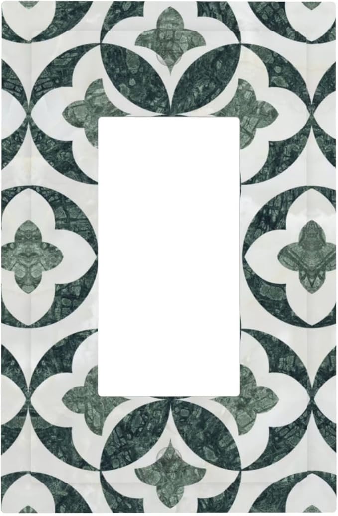 Bvtewkhz Green Luxury Modern Cubic Marble 1 Gang Single Rocker Decorative Light by Unknown