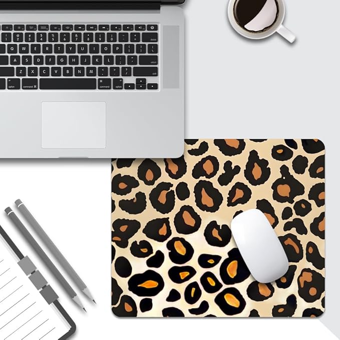 Into The Wild Leopard Print Case Square Mouse pad, Waterproof, Anti Slip Rubber - Image 5
