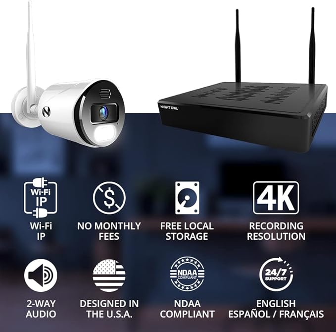 Night Owl Sp, Llc Night Owl 10 Channel Bluetooth Video Home Security Camera - Image 2