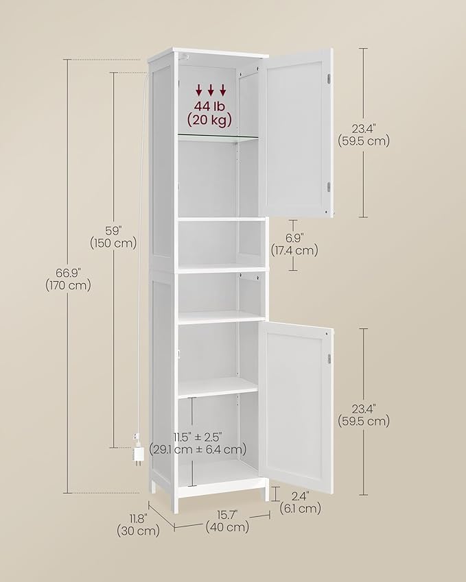 VASAGLE Tall Bathroom Cabinet - Image 6