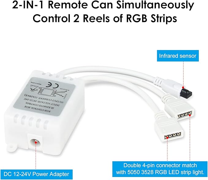 RGB LED Strip Light Remote Controller, 44 Key IR Remote - Image 6
