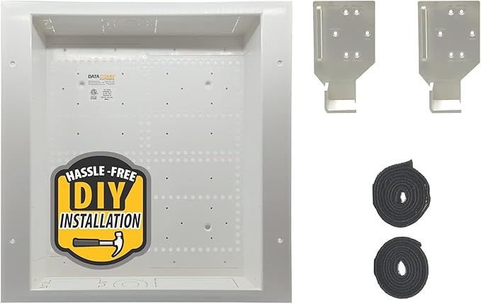 DataComm Electronics 45-8017-1 Multi-Functional Recessed Media Box by DATACOMM