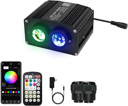 AZIMOM Dual Color 18W Twinkle Fiber Optic Starlight Box by AZIMOM