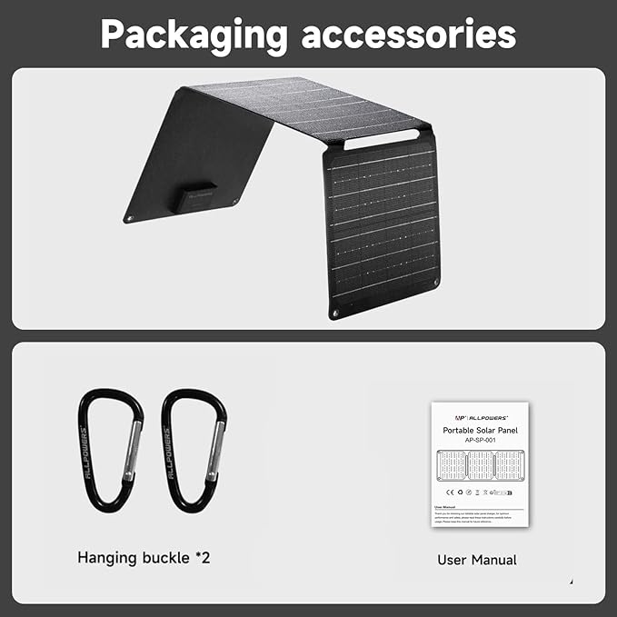 ALLPOWERS SP001 21W Portable Solar Panel Charger, High-Efficiency 22-25% - Image 7