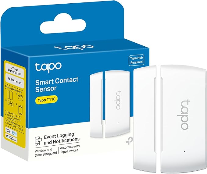 Tapo Door Sensor Mini, Requires Tapo Hub, Long Battery Life w/Sub-1G Low-Power by Tapo
