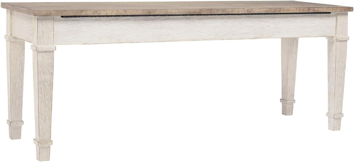 signature design by ashley skempton farmhouse storage bench on a desk or shelf