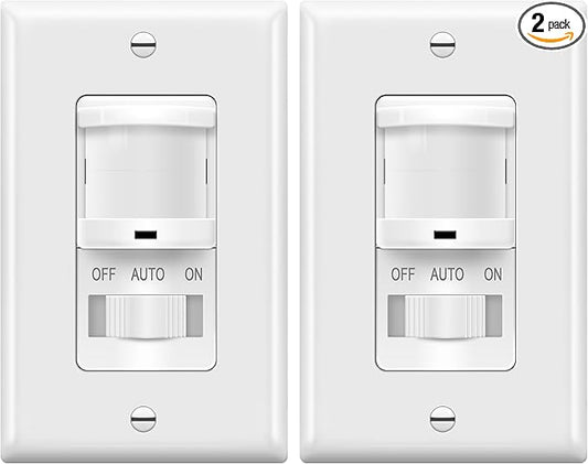 TOPGREENER In-Wall PIR Motion Sensor Light Switch, Single Pole Occupancy Sensor by TOPGREENER