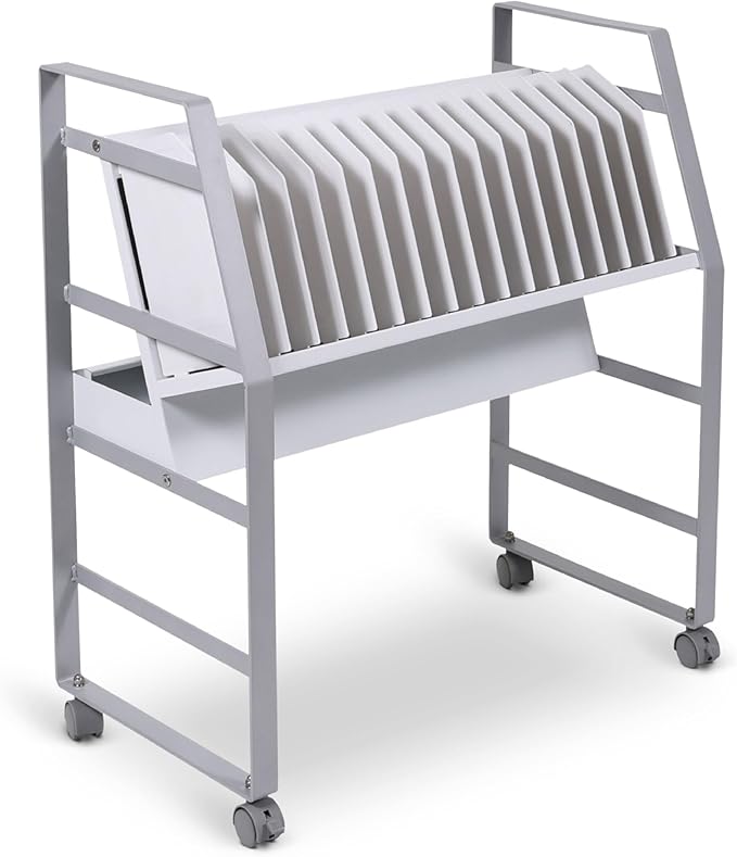 Line Leader 16-Device Mobile Charging Station | Steel Rolling Cart by StandSteady