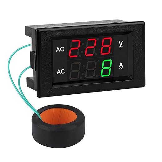 DROK Volt Amp Meter, AC 500V 500A Digital Voltmeter Ammeter Panel, 0.39 Inches by DROK