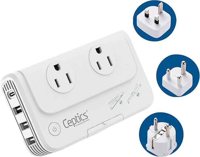 Ceptics South Africa Voltage Converter - 200W Convert 220V to 110V by Ceptics
