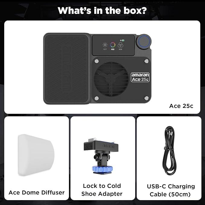 Amaran Ace 25c Pocket RGBWW LED Light, Boost Mode Up to 32W, Full-Color Mini - Image 3
