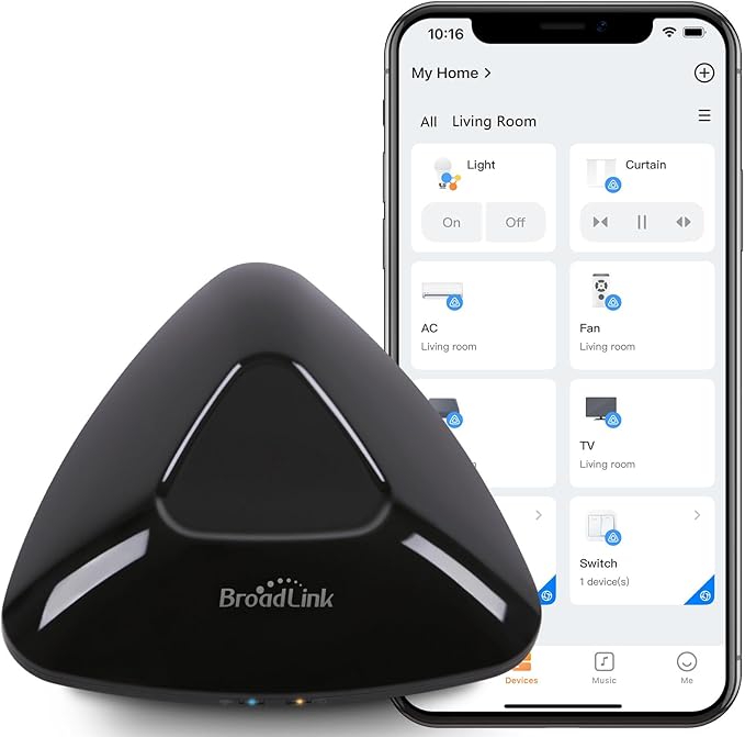 Broadlink RM MAX Smart Home Hub, Wi-Fi & BLE Universal Remote by BroadlinkOnline