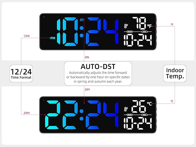 Large LED Digital Wall Clock - Image 5