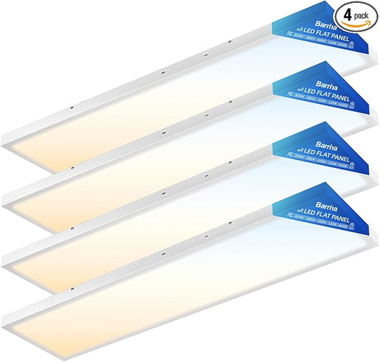 Barrina 1x4 LED Flat Panel Light Surface Mount, 8640LM 72W, 0-10V Dimmable by Barrina